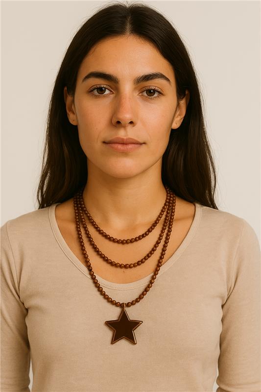 Collar Estrella - Marrón